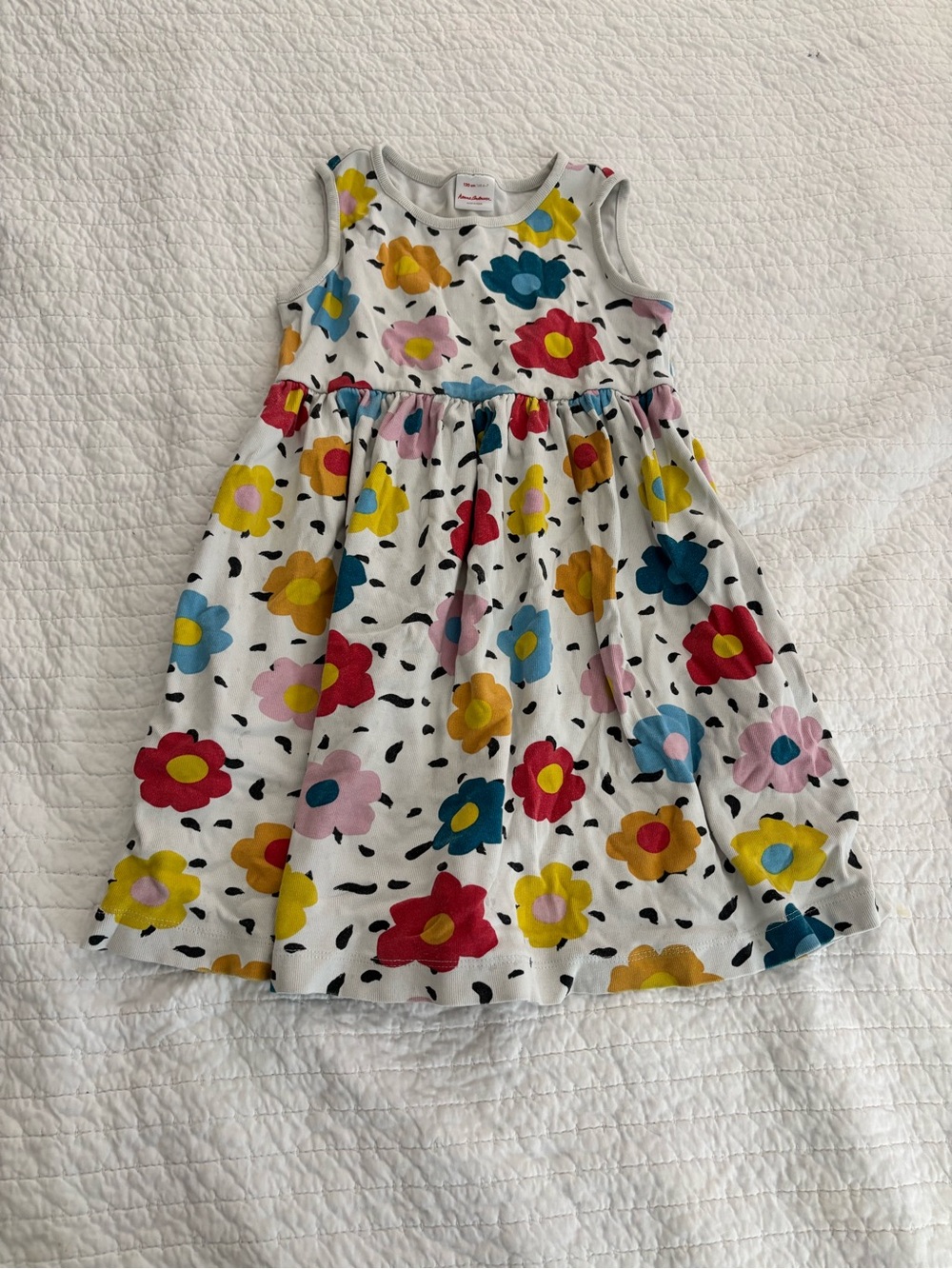 Kids Floral Cotton Dress - Multicolor